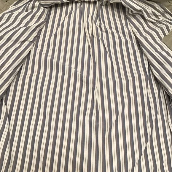 Vintage Mens Insulated Seersucker Shirt Jacket Size L Canvas Chore Barn Shacket - Picture 8 of 16